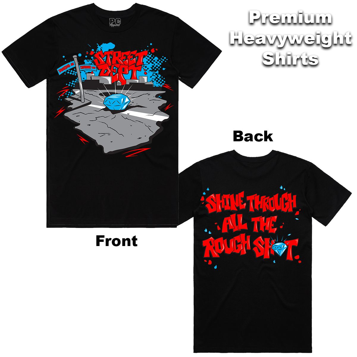 Street Dept - Diamond Black Tee