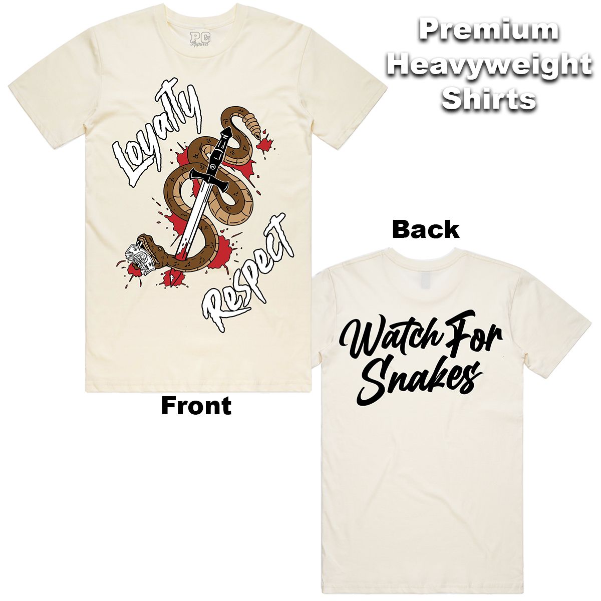 POG - Snake Loyalty Respect Cream Tee