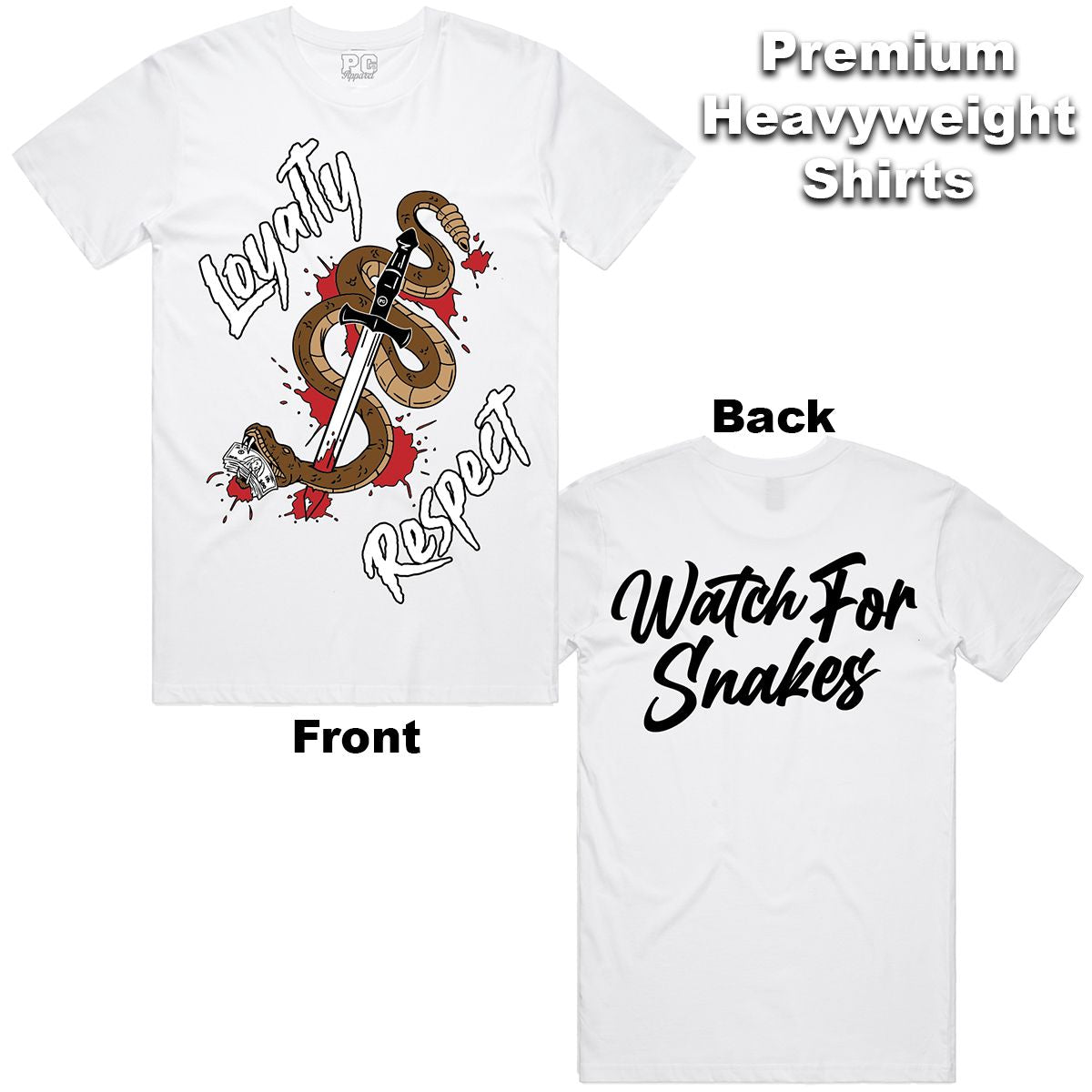 POG - Snake Loyalty Respect White Tee