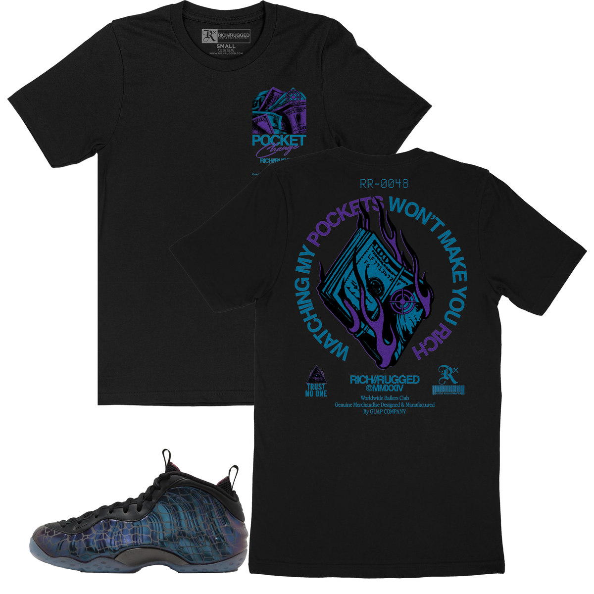 purple foamposites shirt