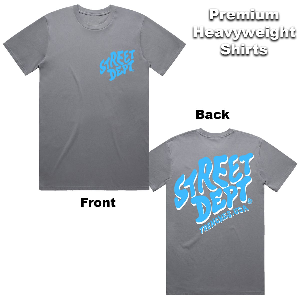 Street Dept - Crazy Gravel Grey Sky Blue Tee