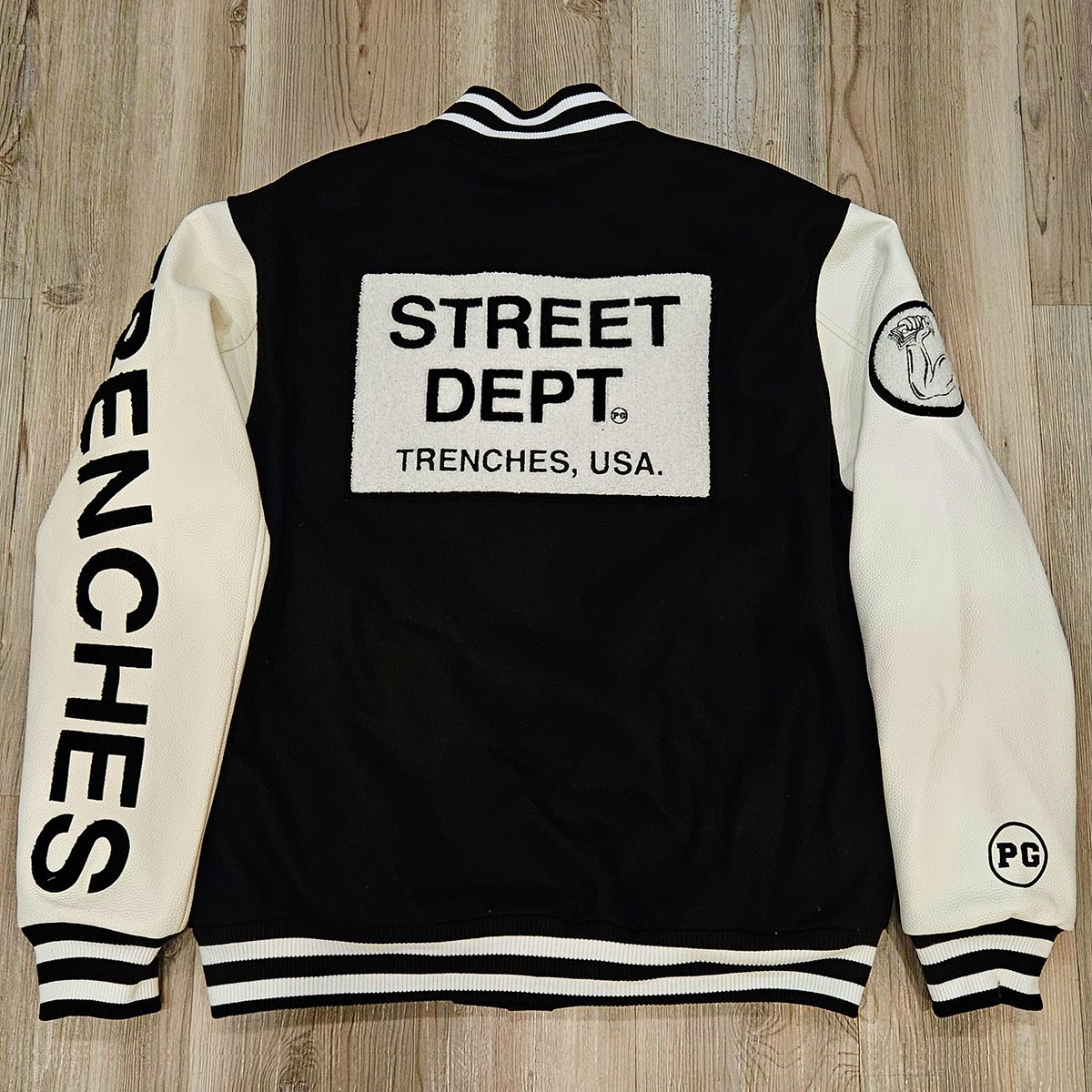 Street Dept - Black White Varsity Jacket