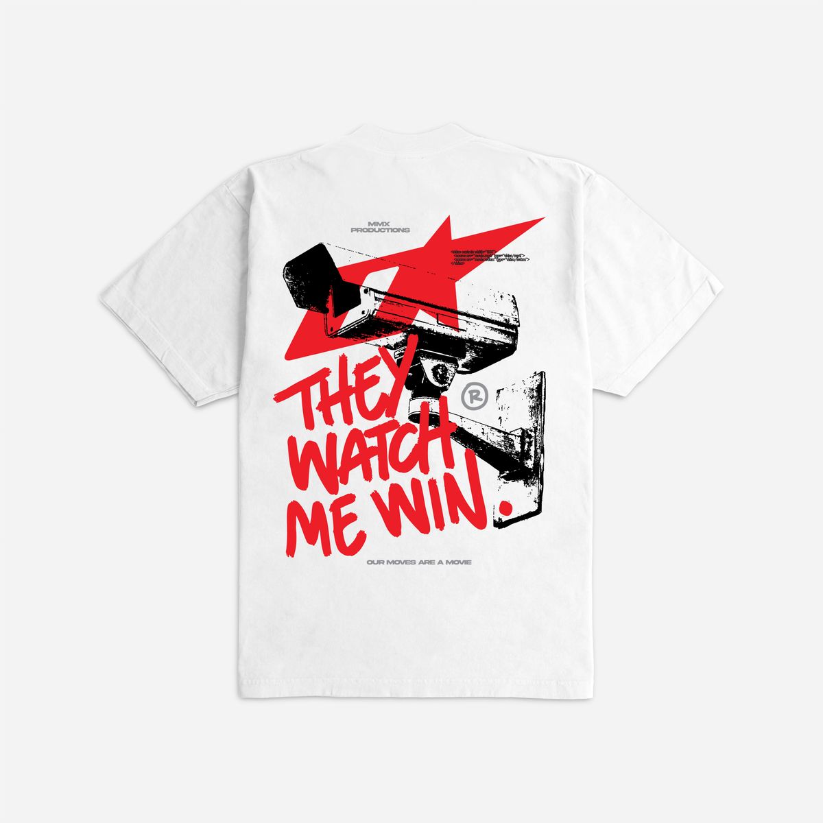 Outrank - They Watch Me Win White Red Tee
