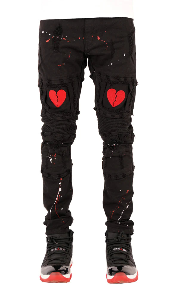 Focus Heart Jean 3201 Heart Black / Red Jordan 11 Bred Jean