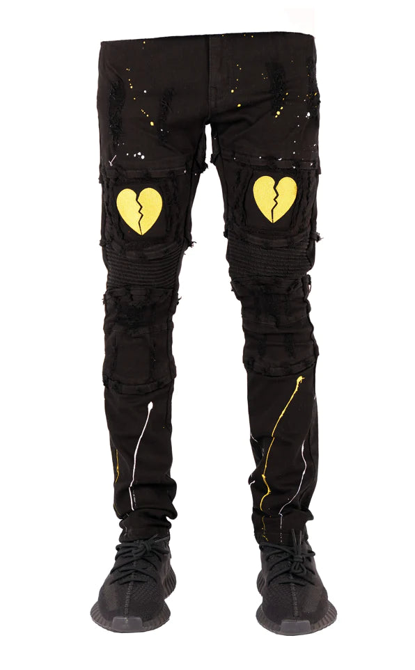 Focus Heart Jean 3201 Heart Black / Yellow Jordan Thunder 4 Jean