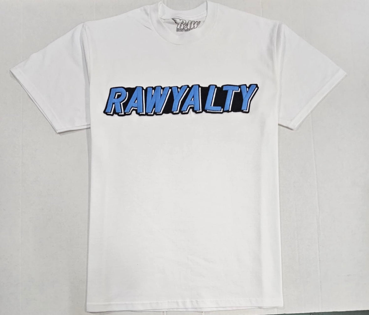 Rawalty - 3D White / Sky Tee