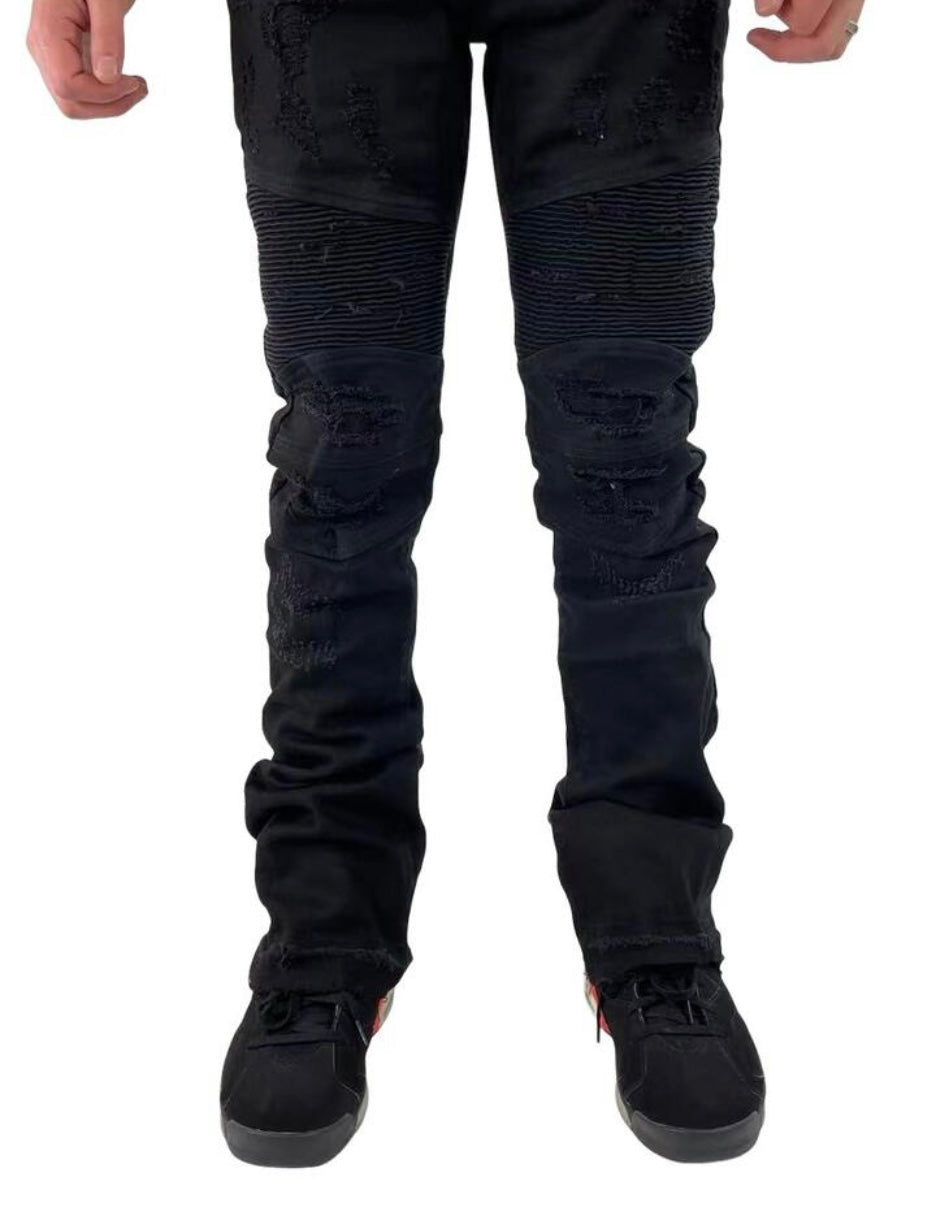 Preme - PR-WB-995 Black Stack Jean