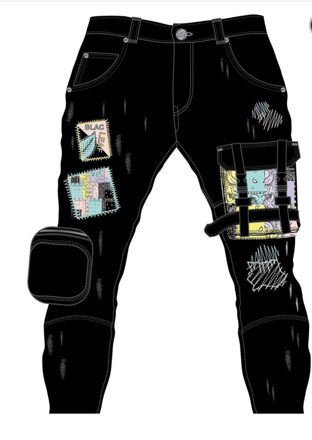 Blac leaf - PAISLEY TWILL UTILITY PANT BLST2Y-101