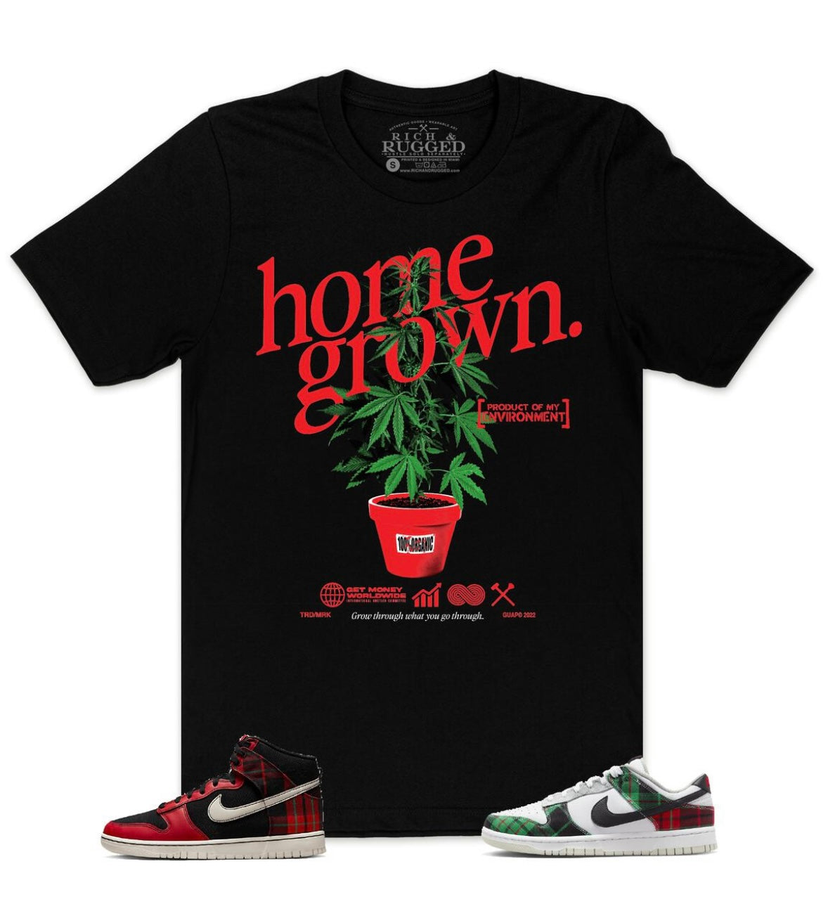 Rich & Rugged - Home Grown Black Tee