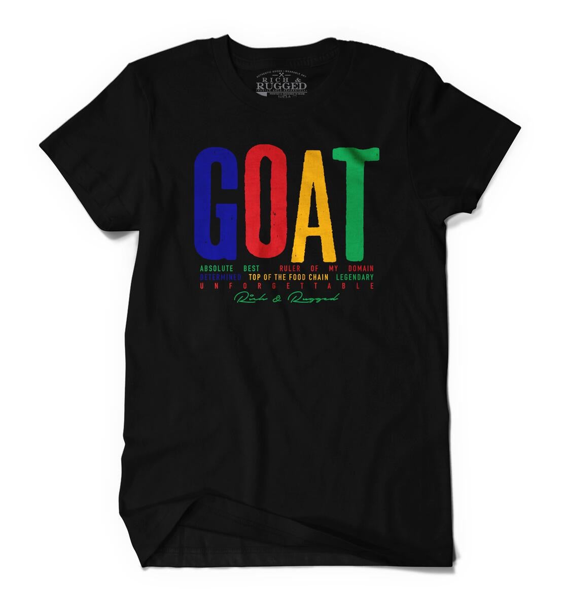 Rich & Rugged - Goat Black Tee
