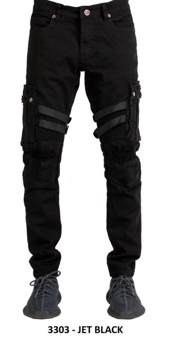 Focus - Cargo Strap Denim Jet Black