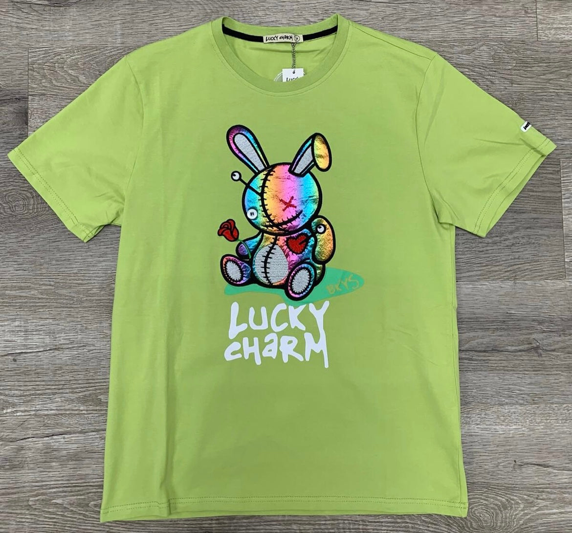 Black Keys - Lucky Charm HOLOGRAM Easter Green / Lime Green Tee