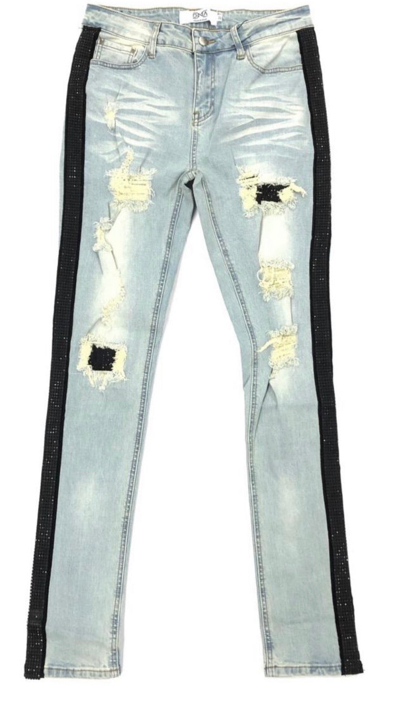 Dna Jeans - Black Stone Stripe