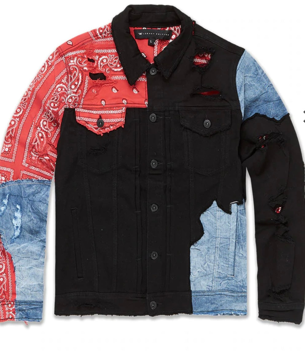 Jordan Craig - REPRESENT DENIM TRUCKER JACKET (CRIMSON)