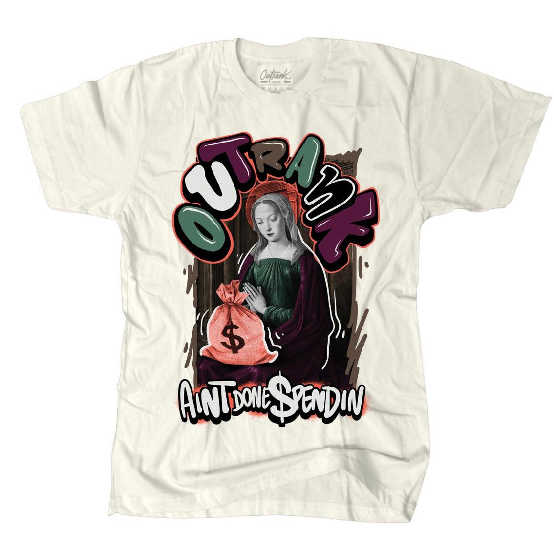 Outrank - Ain't Done Spendin Khaki Tee