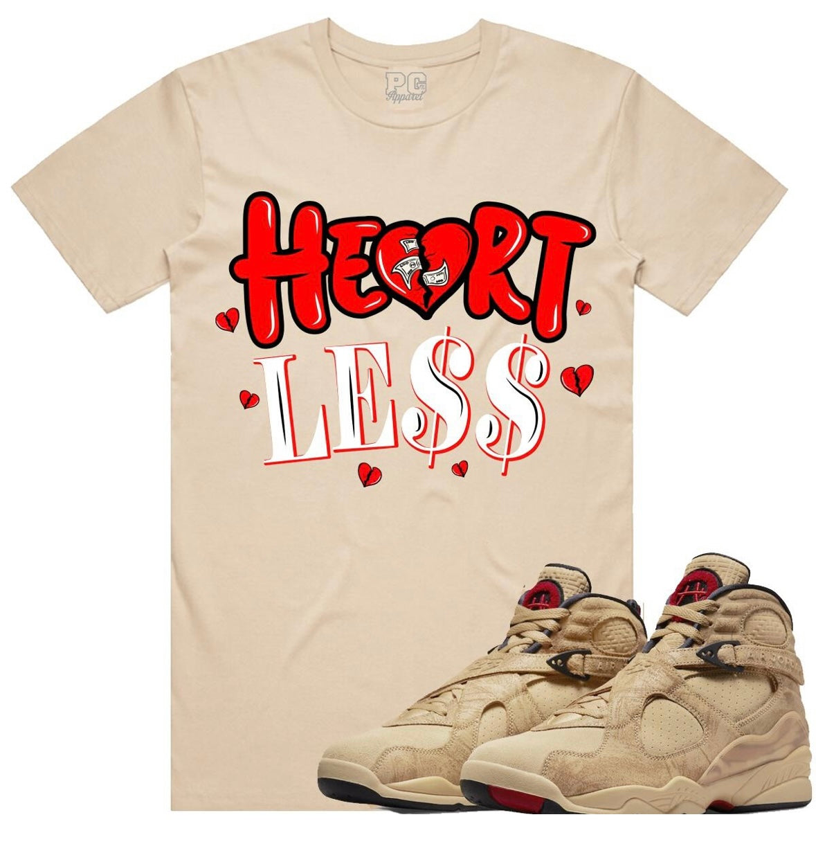 Planet of the grapes - heartless Khaki tan tee
