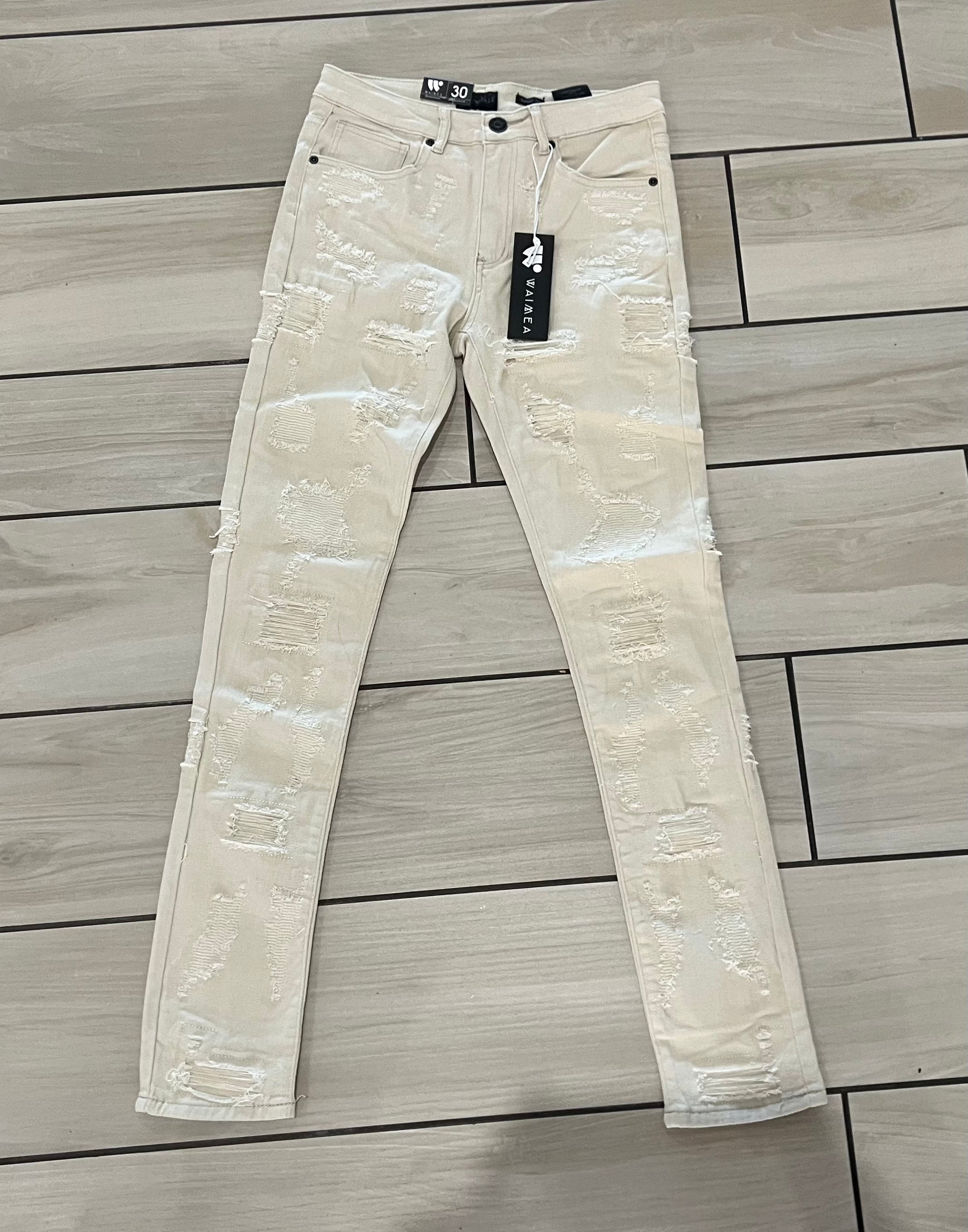 Waimen - M5665T Bone / Khaki Jean