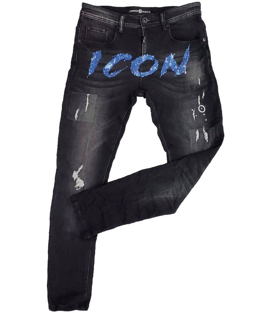 Rawalty - Jeans Icon Black Royal Blue