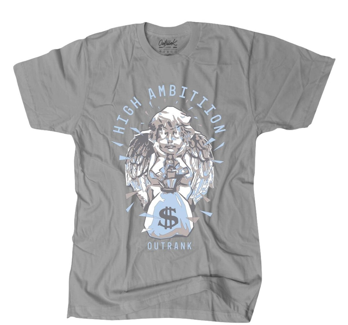 Outrank - High Ambition Grey / Sky Blue Tee