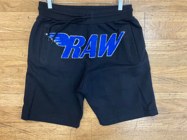 Rawyalty - RAW Short Black / Royal Blue Logo