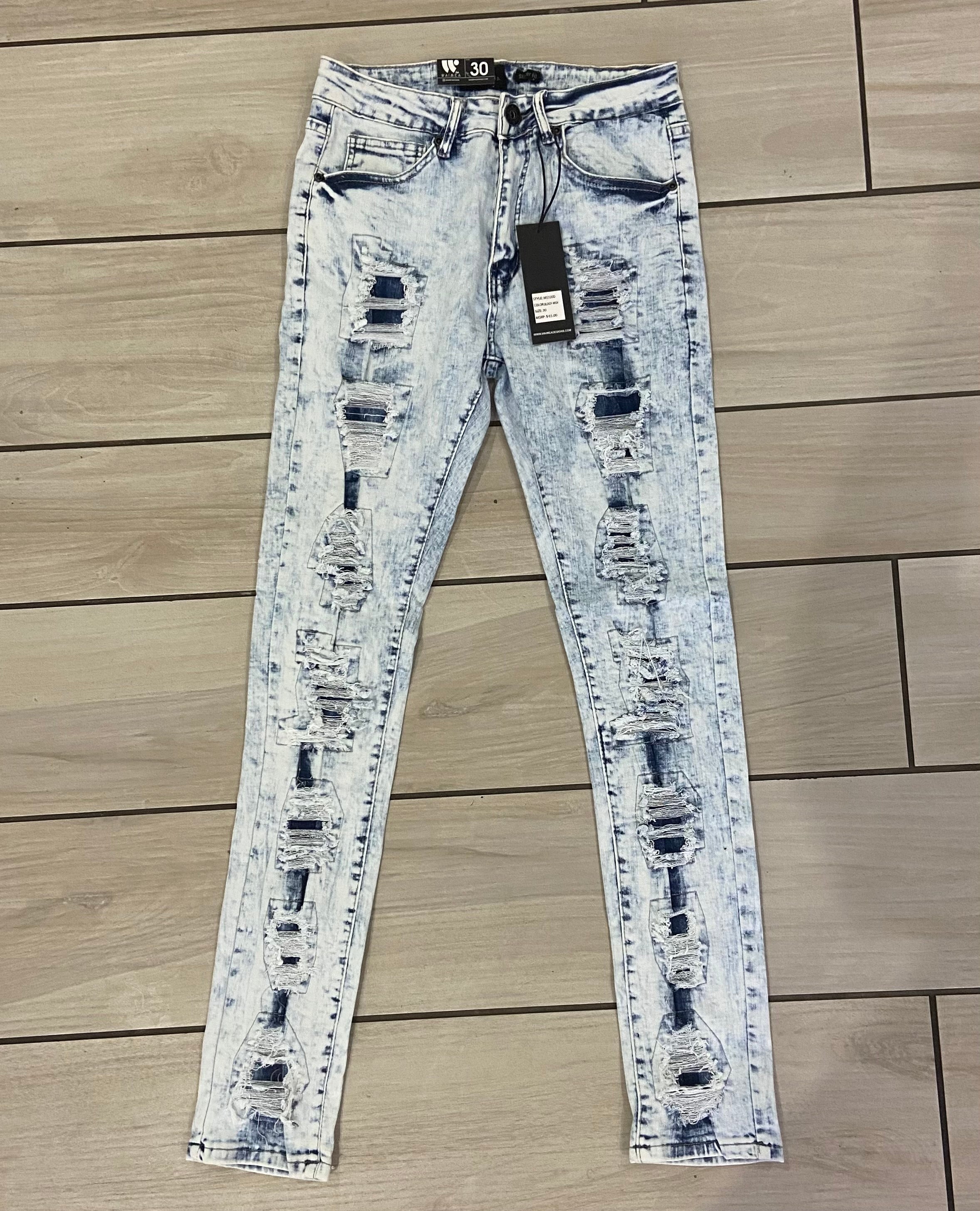 Waimen - M5320D Bleach Wash Jean