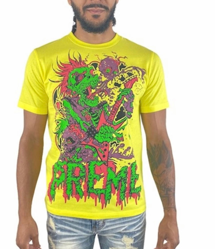 Preme - T Shirt PR-KT-268 Yellow Tee