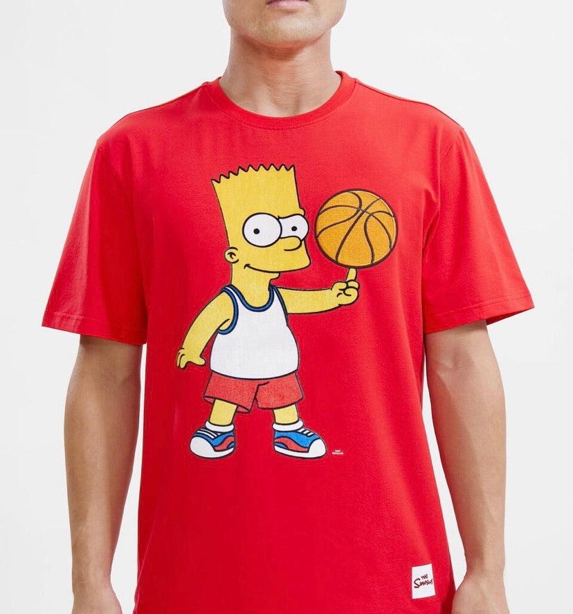 Freeze Max - BART Simpson basket ball Red Tee