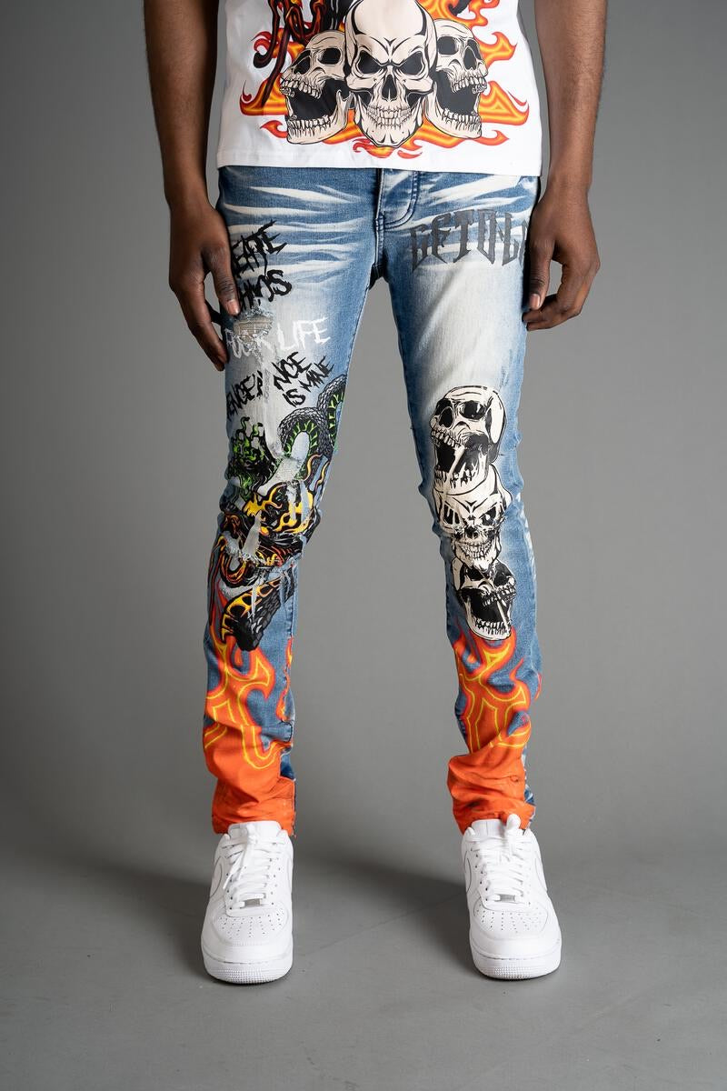 GFTD - Dragon Denim Blue Jean