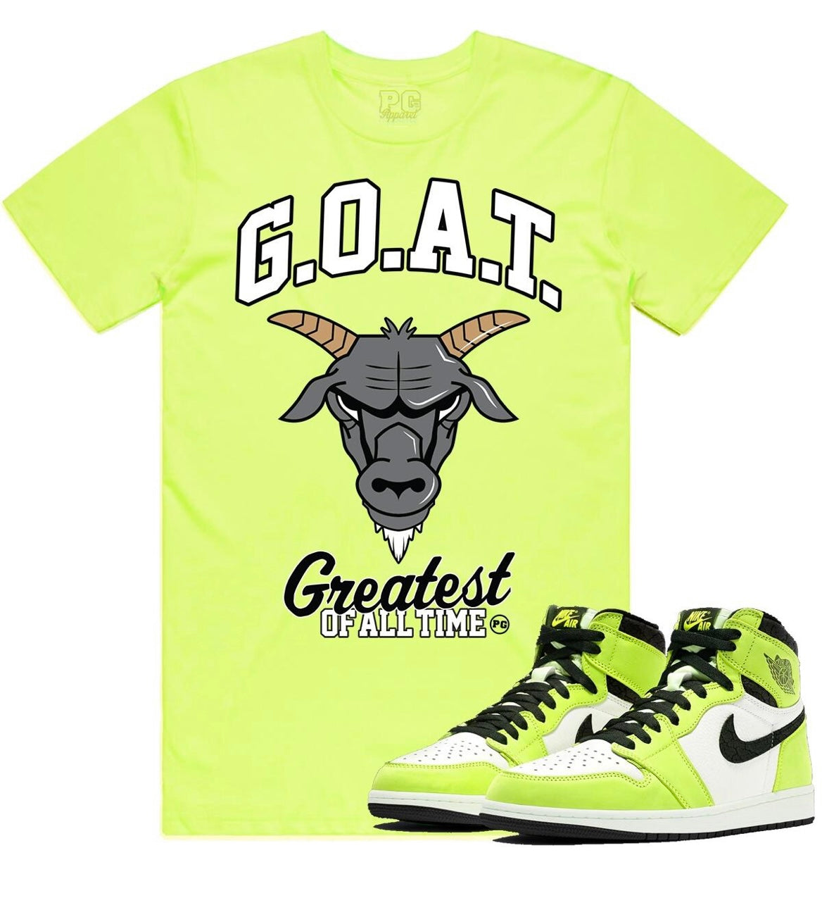 Planet of grapes - Goat Lime / Yellow Tee