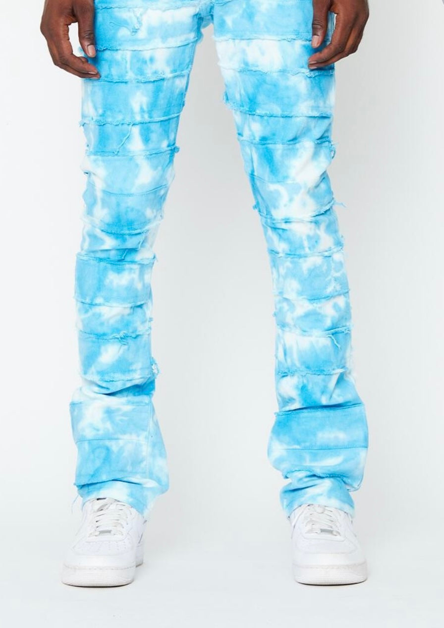 Golden Denim - The Extendo Stacked - Okinawa (GDFLQS121-34) Teal Blue