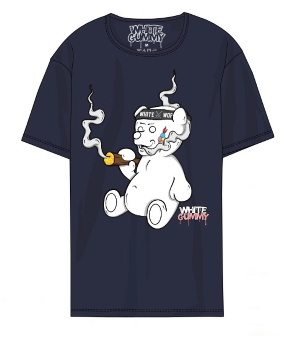 WHITE GUMMY - Navy BEAR TEE (321-40267-NVY)
