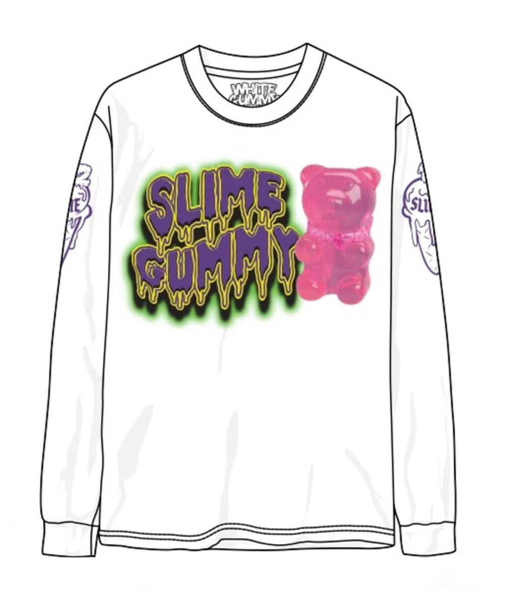 White Gummy - SLIME GUMMY LS TEE (321-33725-WHT)