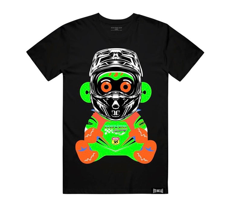 Never Broke Again - MOTO MONKEY Black Tee