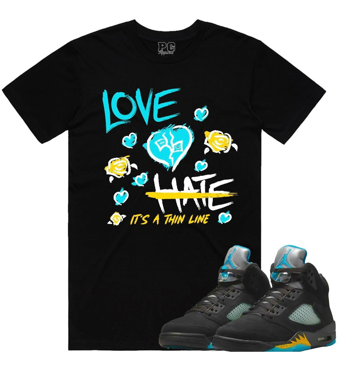Planet Of Grapes - Love Hat Black / Aqua Tee