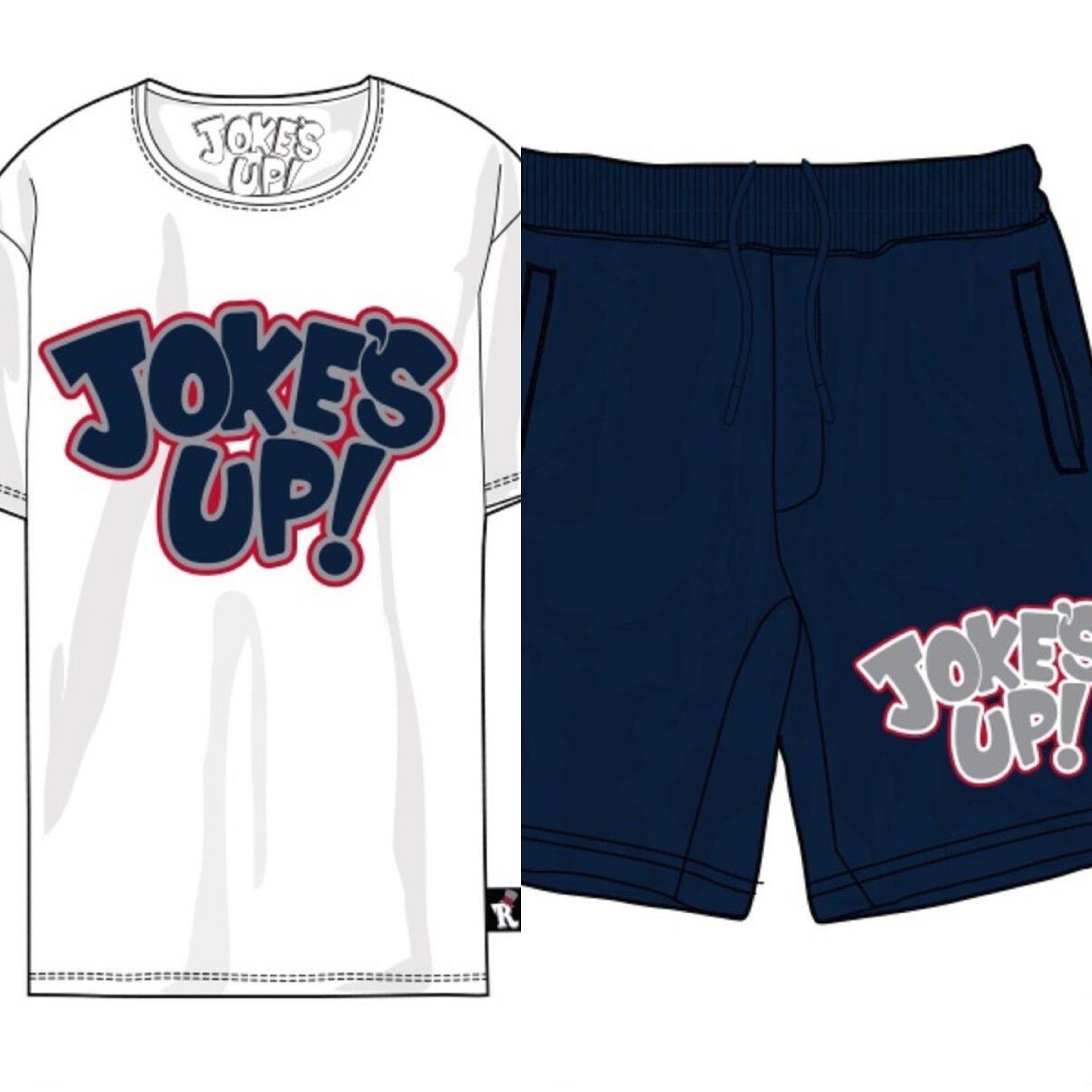 Jokes Up - White Navy Red Set