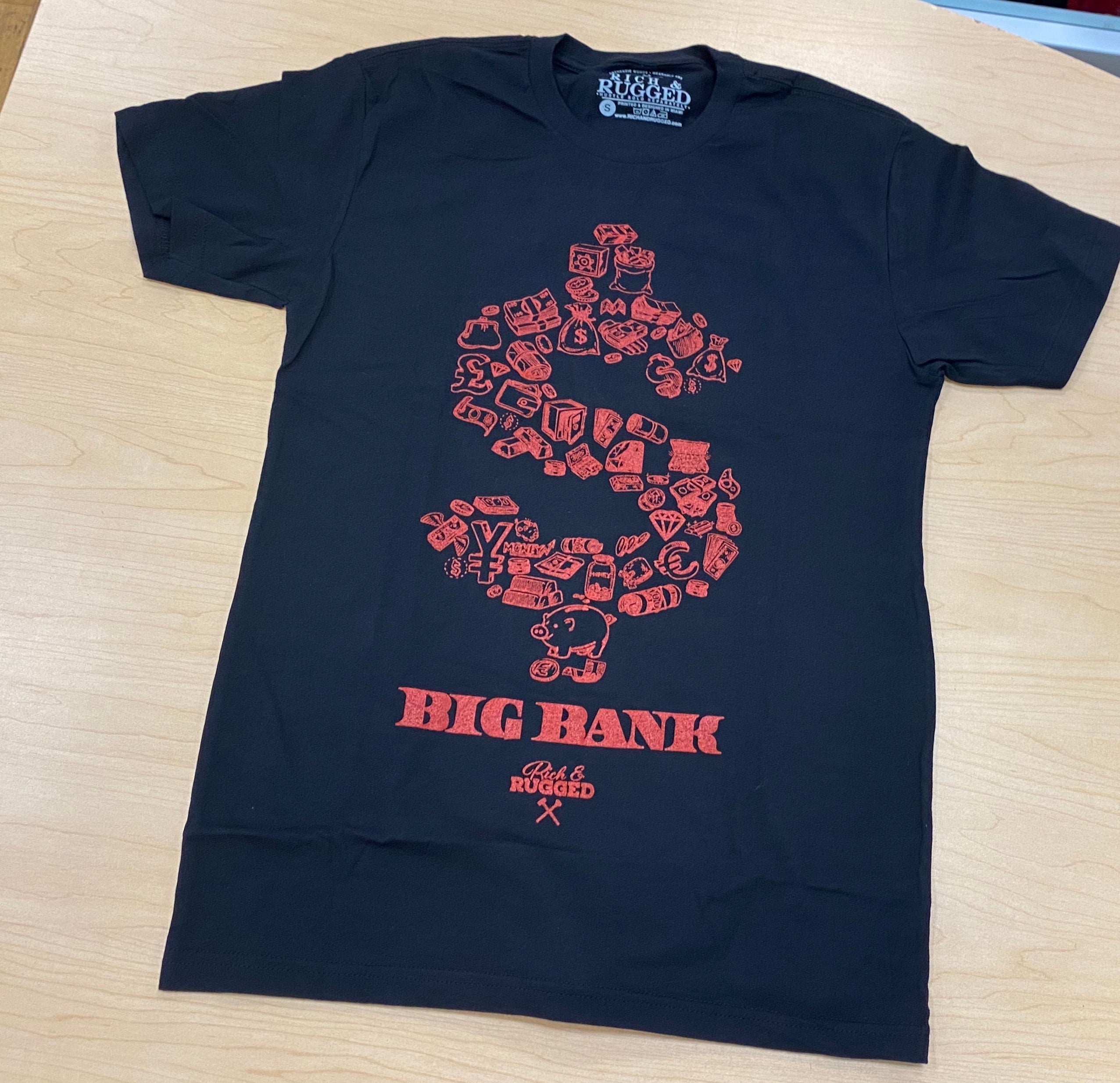 Rich & Rugged - Big Bank Black Red Tee