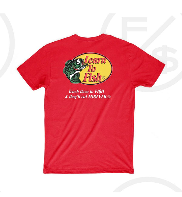 Fly Supply - Learn To Fish Red Tee