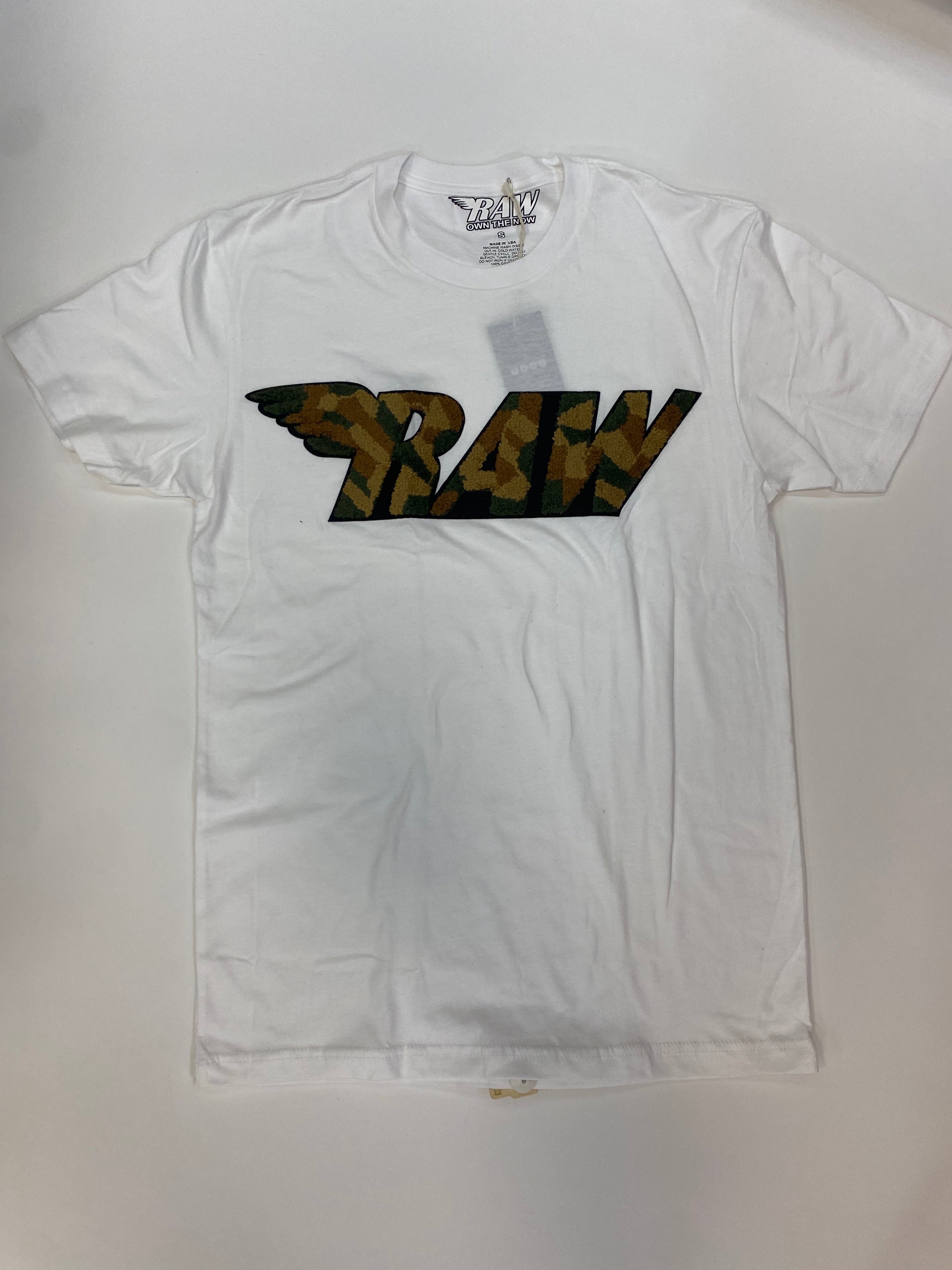 Rawalty - RAW White / Camo Tee
