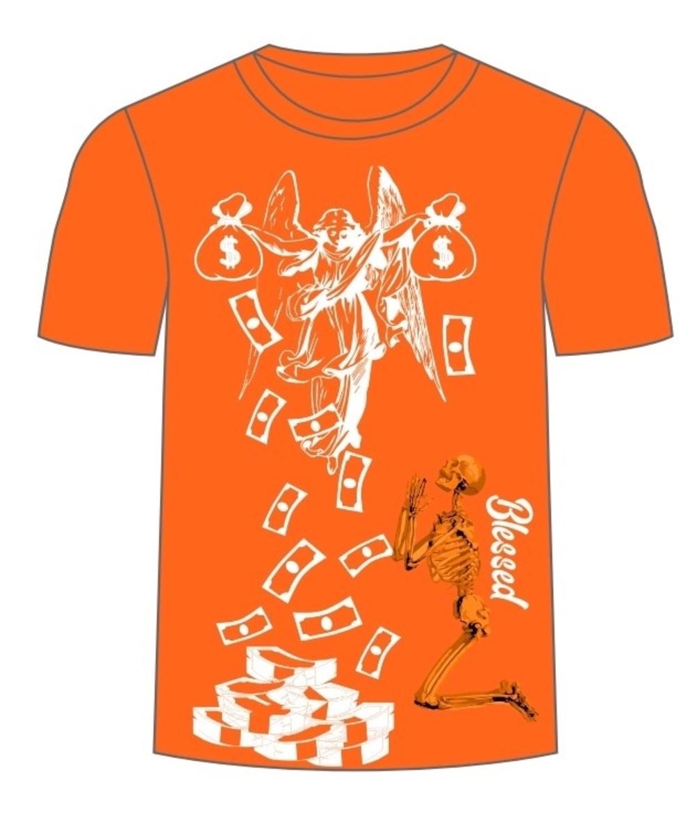 Retro Label - Orange Tee