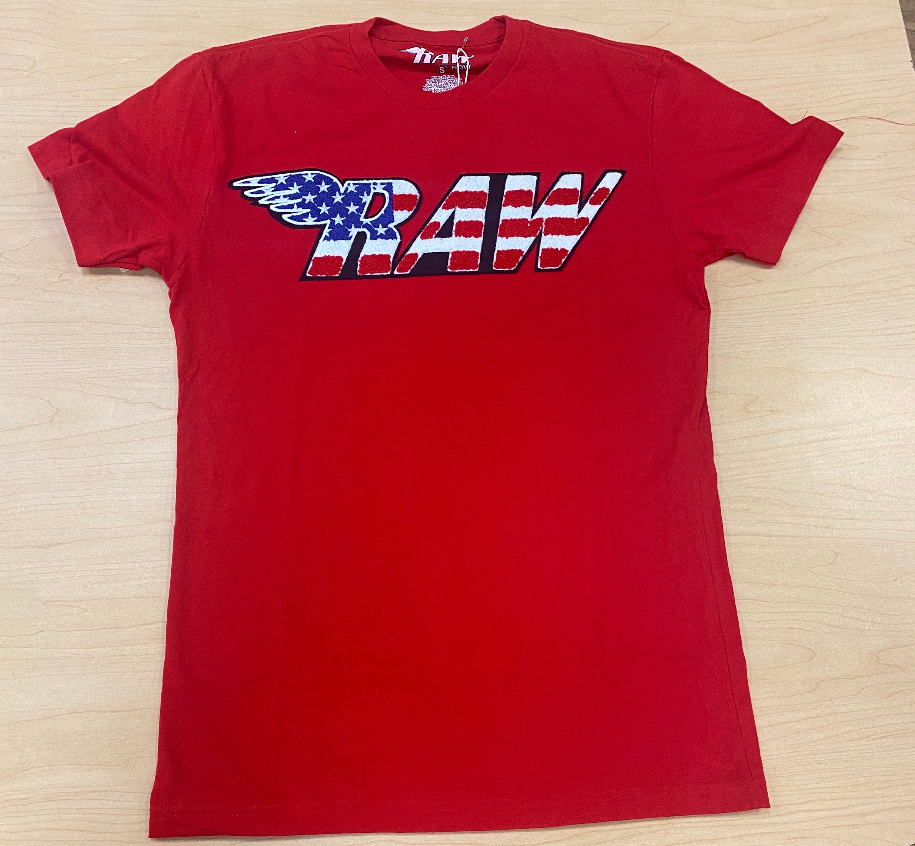Rawalty - RAW Red / White Blue Tee