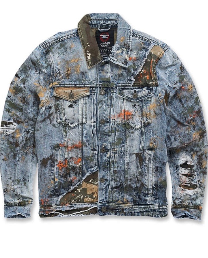 Jordan Craig - FREEDOM CAMOUFLAGE DENIM JACKET WOODLAND