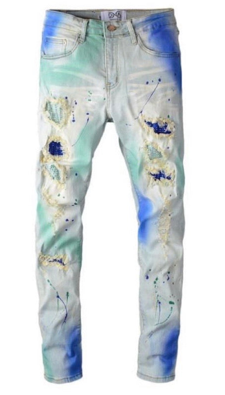 Dna - Jean Patches Royal / Green