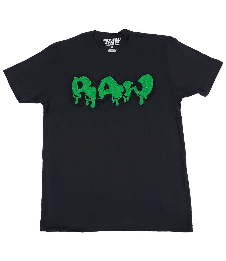 Rawalty - RAW New Logo Black Green Tee