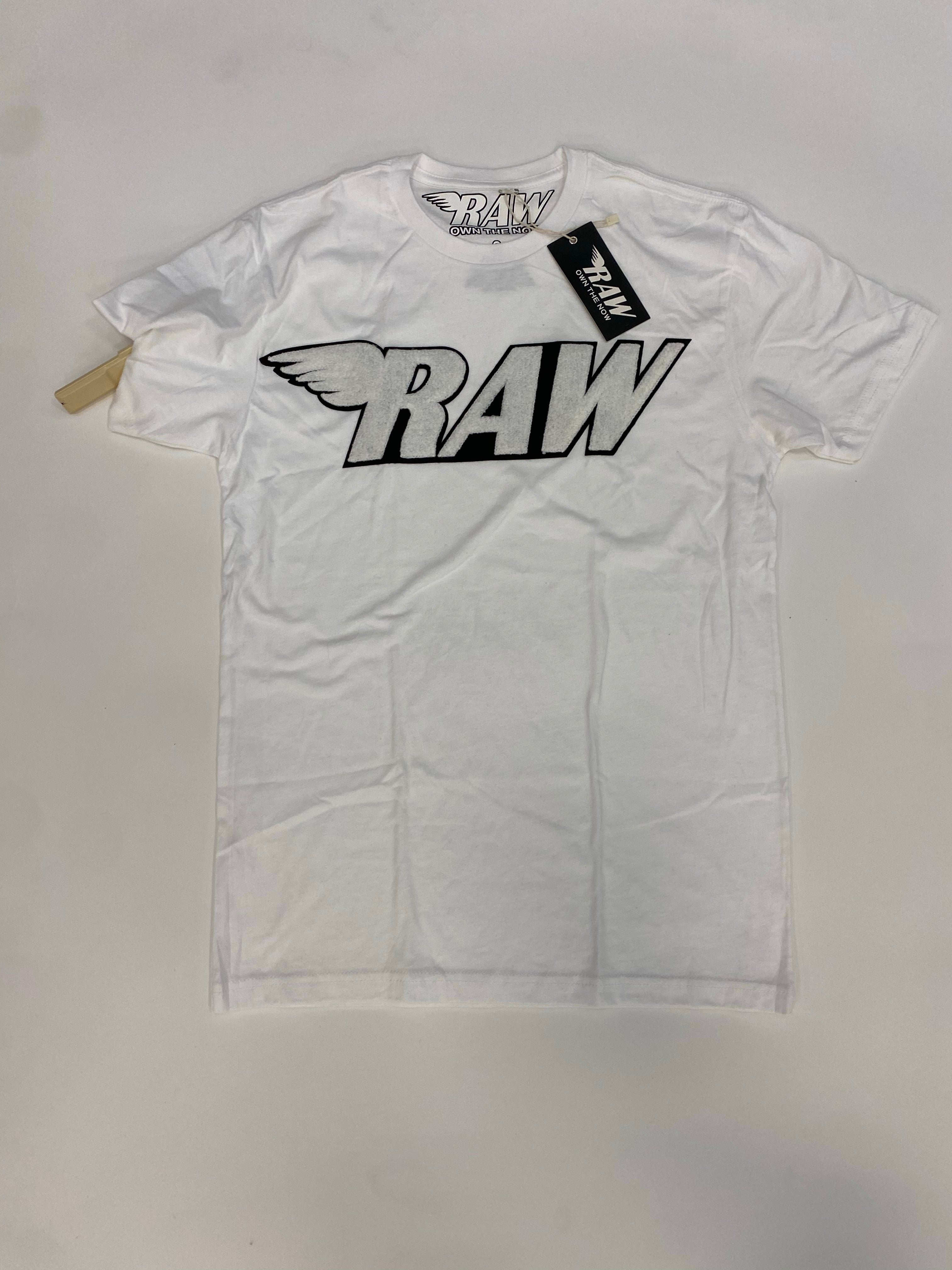 Rawalty - RAW Logo White White Tee