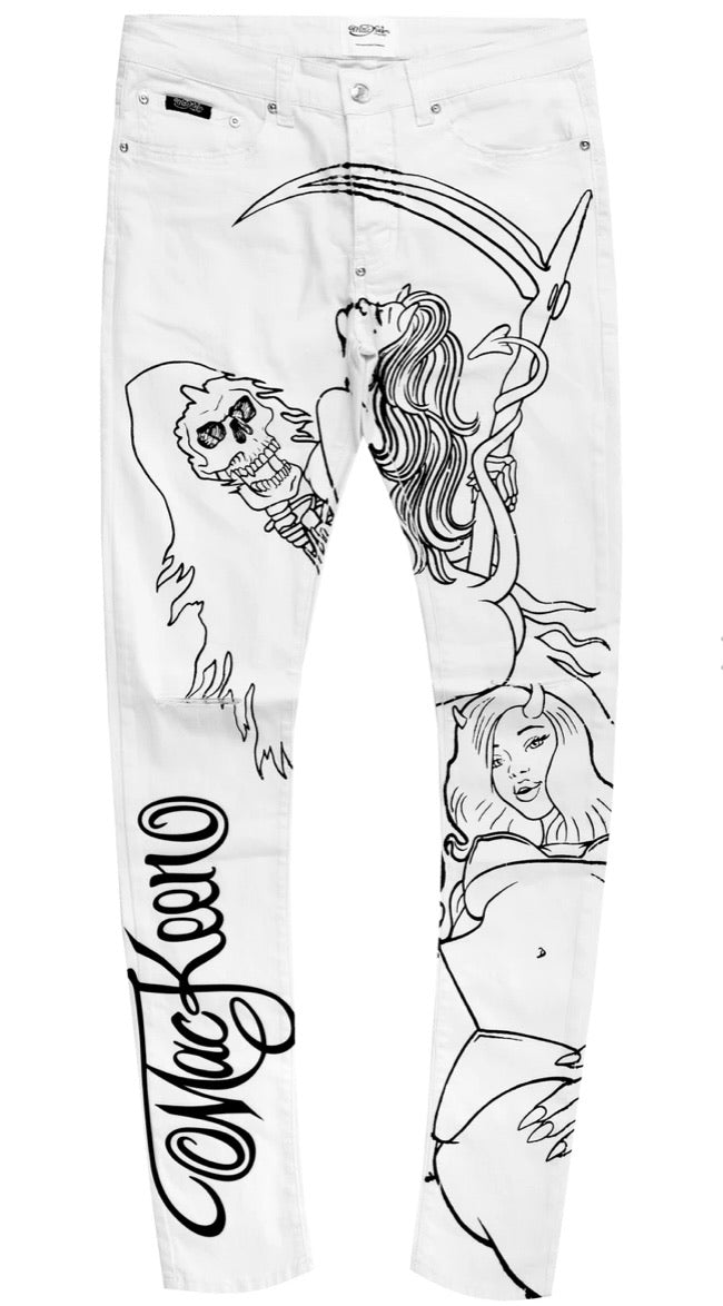 Mackeen - KAMILA DENIM PANT WHITE