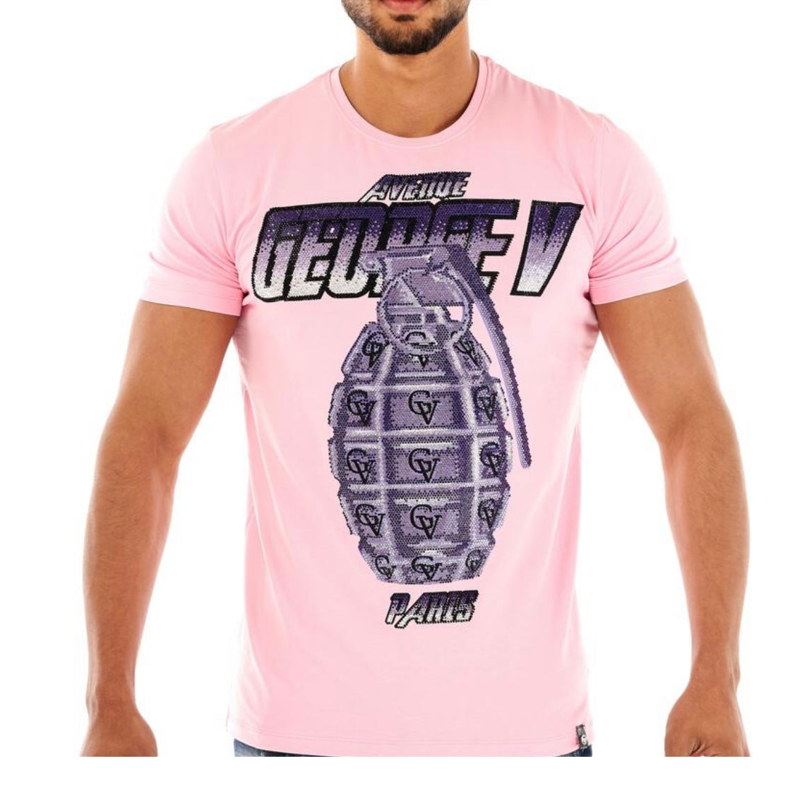 George V - grenade Pink Tee