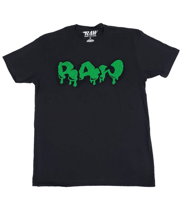 Rawalty - RAW New Logo Black / Green Tee