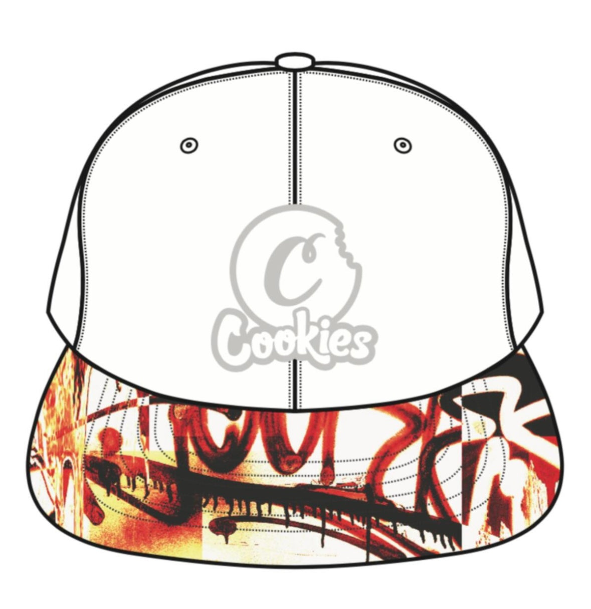 Cookies - Hat White / Red / Orange