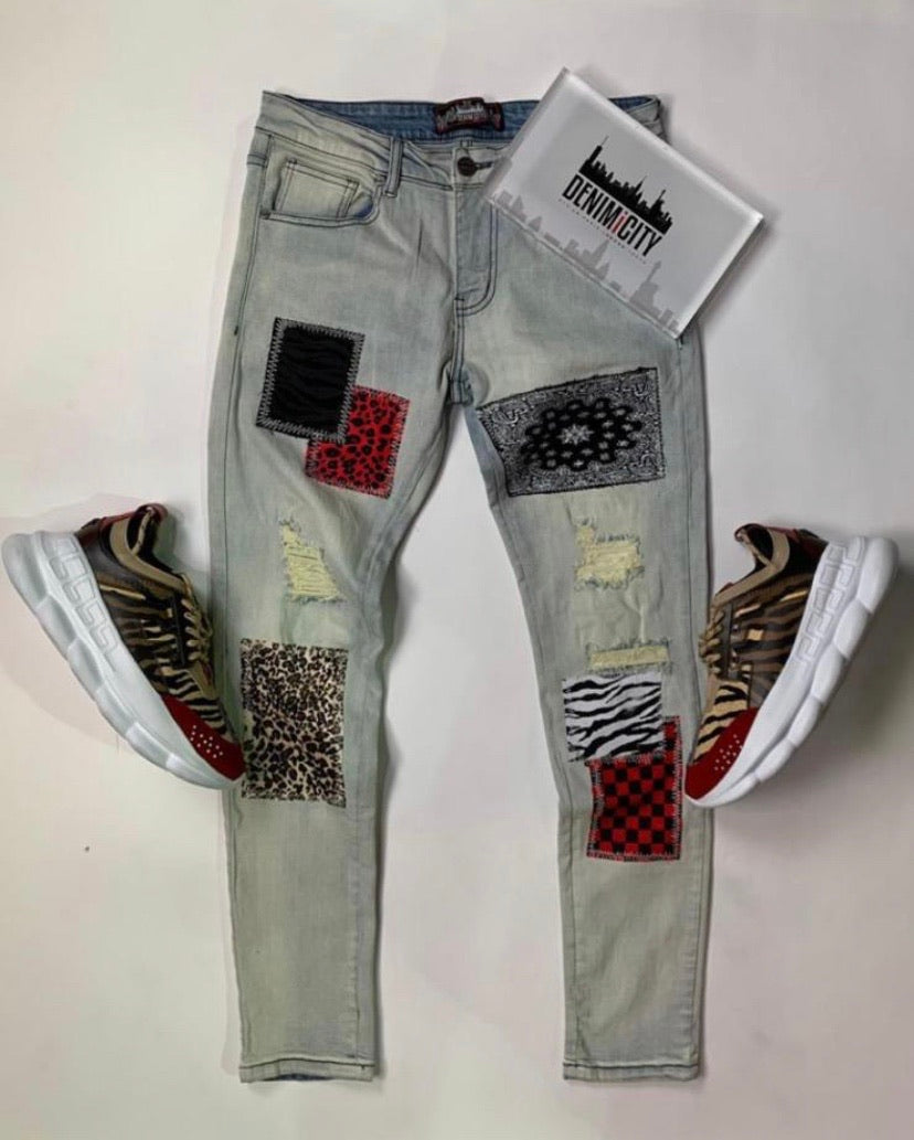 Denim City - Light Blue Parch Jean