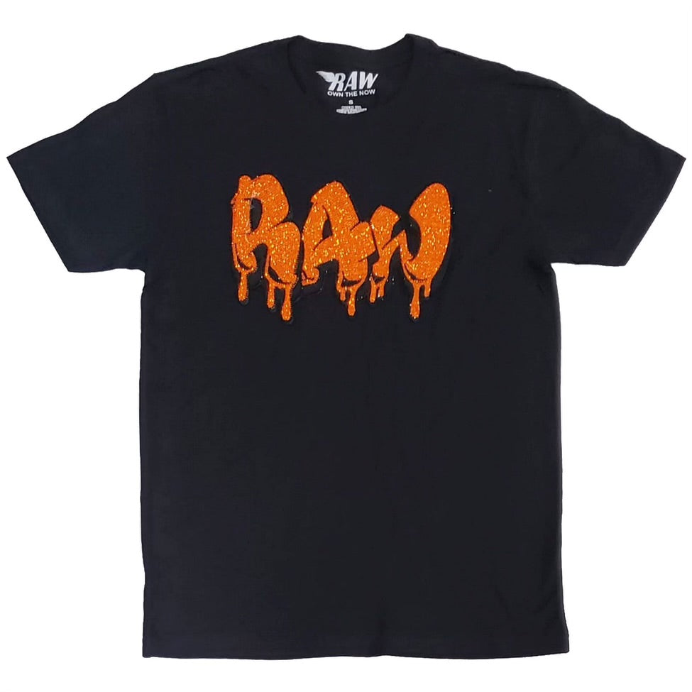 Rawalty - RAW Drip BLING Black Orange Tee
